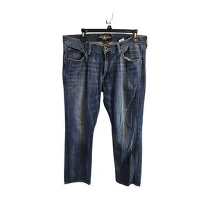 Lucky Brand Jeans Mens 34x30‎ Blue Medium Wash Stretch Denim Casual Everyday